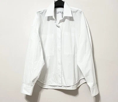Camisa Prendas para el torso Calvin Klein Manga Larga Con Botones Bolsillos De Gran Tamaño Blanca Mediana Nueva con Etiquetas Foto 1 de 4