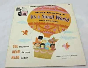 Vintage Walt Disney's It’s A Small World 33 1/3 RPM Record & Read Along Book 323 - Picture 1 of 5