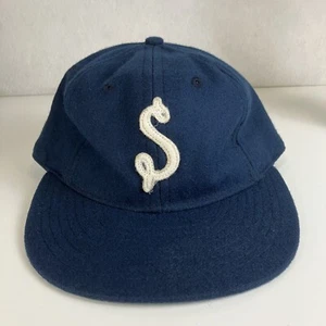Ebbets Field Seattle Mütze Kappe nicht verstellbar 7 1/4 Glasswing Made in USA Wolle marineblau - Bild 1 von 9