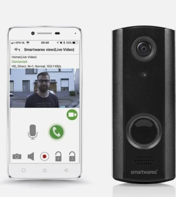 Smartwares Wlan Türklingel IP Video Türsprechanlage akkubetrieben WIFI DIC-23216 - Bild 1 von 4
