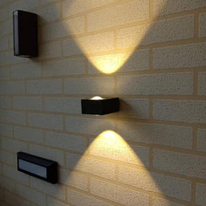 Up/Down 6W LED COB Hotel Wall Sconce Light Dimmable/N Living Room Lamp Fixture - Picture 1 of 30