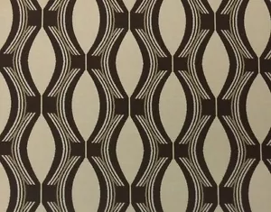 OUTDURA BONGO CHOCOLATE ABSTRACT JACQUARD INDOOR OUTDOOR CUSHION FABRIC BY YARD - Picture 1 of 5