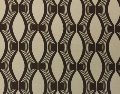 OUTDURA BONGO CHOCOLATE ABSTRACT JACQUARD INDOOR OUTDOOR CUSHION FABRIC BY YARD - Image 1 of 4