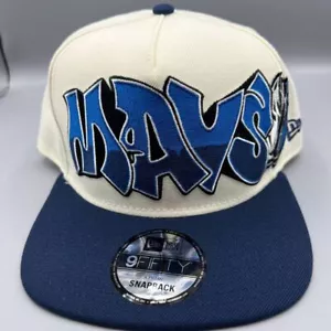 Dallas Mavericks Hat Men Graffiti Retro Vintage 9Fifty New Era Snap Back A-Frame - Picture 1 of 9