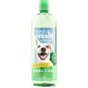TropiClean Fresh Breath Oral Care Water Additive for Dogs 33.8 fl oz Free Shippi