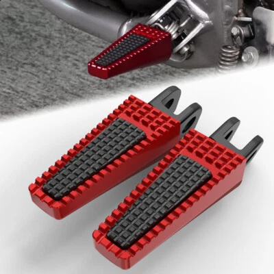 Clavijas de pie agrandadas clavijas de pie anchas grasas aptas para Aprilia Tuono125 2017-2024 rojas Foto 1 de 4