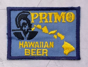 Vintage Primo Hawaiian Beer Blue Embroidered Sew On Patch 2.6" x 1.9" - Picture 1 of 21