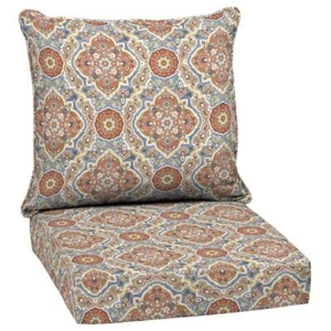 ARDEN SELECTIONS Outdoor Lounge Chair Cushion 24" x 24" Global Vintage Medallion - Picture 1 of 5