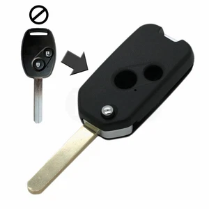 Carcasa de llave abatible + reacondicionamiento en blanco para HONDA Accord Civic CR-V Pilot Fit llave remota 2B - Imagen 1 de 2