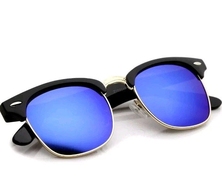 Лот из 20 солнцезащитных очков с нулевой ультрафиолетовой половинной оправой и полукруглой роговой оправой в оправе черные/ледяные - Изображение 1 из 4