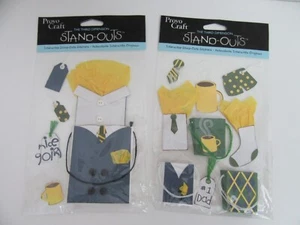 2 Provo Craft Stand Outs #1 Dad Office Theme 3D Stickers Tie Coffee Sox - Picture 1 of 1