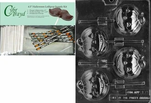 Cybrtrayd "Pumpkin Lolly" Chocolate Mold With Chocolatier's 50 pc Bundle - NIP - Picture 1 of 4