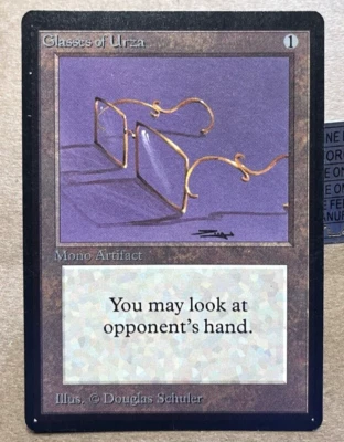 Vintage Glasses of Urza Beta Magic The Gathering Trading Card Artifact MTG - Image 1 of 4