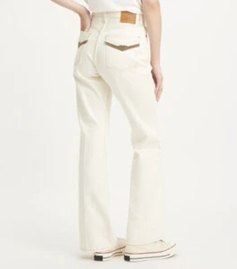 Levi's High Rise Jeans Flares Ivory Cream 70s Womens Various Sizes BNWT πΊπ² - Picture 1 of 8