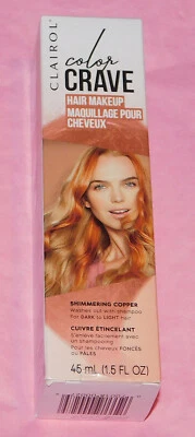 NUEVO Clairol Color Crave Maquillaje para Cabello Brillante Cobre Color de Cabello Brillo Temporal Foto 1 de 2