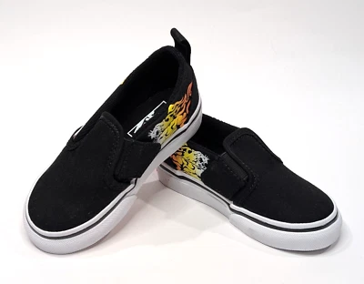 Zapatos Vans Classic Slip On V Flame Racing negros/multi niños pequeños para niños pequeños-talla 7 nuevos sin caja Foto 1 de 4