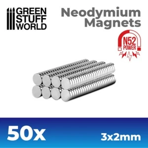 50x Aimants néodymes 3x2mm (N52) - Super aimants - Neodymium - Néo-aimants - Afbeelding 1 van 3