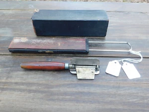Antiguo 1907 1908 Barber Shop Simmons Stropper Strop Kit Afilador de Hoja de Afeitar - Imagen 1 de 9