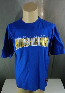 Navy Midshipmen Shirt Pre-Owned Sz Men's Medium Blue - Picture 1 of 7