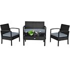Costway Hw63755 Outdoor Patio Rattan Wicker Furniture Set Table Sofa With...