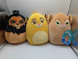 Squishmallow König der Löwen Konvolut SIMBA, NALA & NARBE 7"" Disney Konvolut Set 2023 Neu - Bild 1 von 6