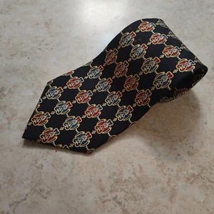 Christian Dior Men's Geometric & Abstract 100% Silk Multicolor Necktie - Picture 1 of 3