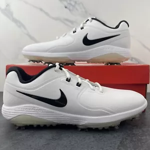 Nike Golf Shoes 9.5 Mens Vapor Pro Soft Spikes Cleats White Black Lunarlon Soles - Picture 1 of 11