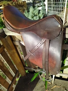Large Stubben Krefeld Brown Dressage Saddle Approx 18inch - Picture 1 of 12