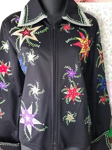 WESTERN PLEASURE SHOW SHIRT REINING RODEO JACKET HORSEMANSHIP HORSE HOBBY L - Picture 1 of 7