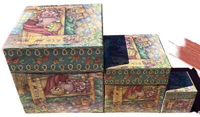 3pc Bob’s Boxes Set Sweet Home Shelly Reeves Smith VGC - Image 1 of 4