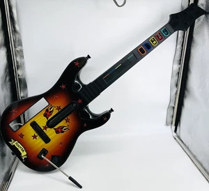 CONTROLLER CHITARRA WIRELESS NINTENDO WII GUITAR HERO WORLD TOUR SUNBURST SENZA CINTURINO - Foto 1 di 11