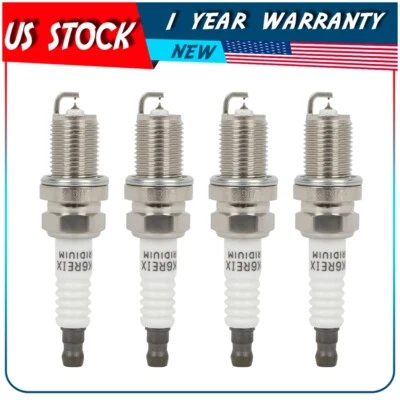 4X Iridium Spark Plugs BKR6EIX11 For Chevrolet Metro Ford Escort Honda Civic Kia - Image 1 of 4