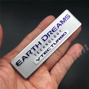 VTEC Turbo Eearth Dreams Technology Car Trunk Rear Emblem Badge Decals Sticker - Picture 1 of 3