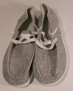 Women's Plain Leopard Toe Flat Comfort Pull-on Casual Shoes Gray BRAND NEW - Picture 1 of 4