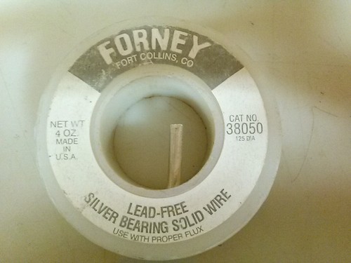 Forney 38050 4oz (1/4lb) lead free silver bearing solid wire solder ...