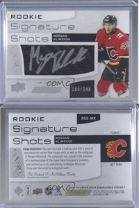2018-19 Upper Deck Engrained Signature Shots /249 Morgan Klimchuk Rookie Auto RC