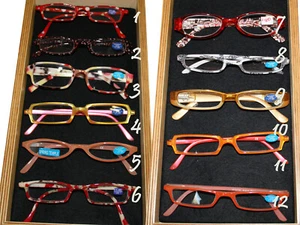 Lesebrille Damen Frau rot rosa orange rot gemustert NEU - Bild 1 von 1