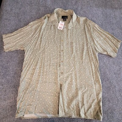 J. Ferrari Mens Olive  Dress Shirt  Button-Up short Sleeve Size Large NWT - Image 1 of 4