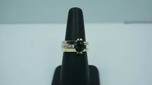 Splendido! Anello donna 1,33 carati cromo diopside e diamanti - oro giallo 14 kt - Foto 1 di 12