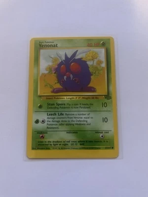 Pokémon Miscut Error Off Center OC Alignment Dot Vintage - Venonat Jungle WOTC - Image 1 of 2