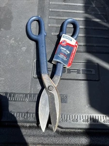 Midwest Straight Tinner Snip USA Nos P127-S 12” Straight Cut New Old Stock Shear - Picture 1 of 13