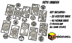 Compatible With Old World TOW Matched Play token 40mm + 60x100 template Custom - Picture 1 of 7