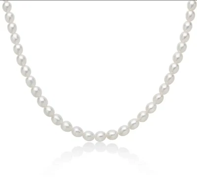 Collana Miluna Donna Argento 925 Perle 4-4,5 Ovali _PCL6661B - Immagine 1 di 2
