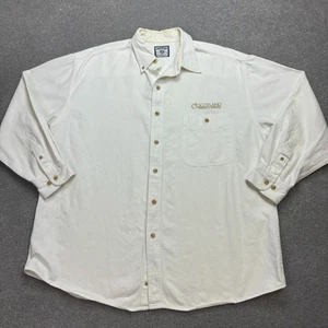 Lee Denim Shirt Adult X Large White Cowboy Western USA Rodeo Retro 90s Men* - Picture 1 of 10