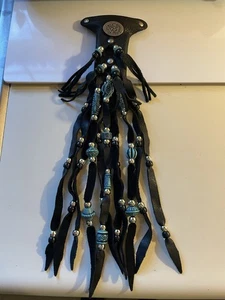 Vintage Hawg Tyd Leder Haarwickel Haarspange Haarschmuck - Bild 1 von 9