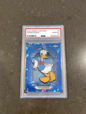 2024 Topps Chrome Disney Sapphire ED #3 Donald Duck PSA 10 - Bild 1 von 2