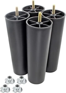 4Pcs 8 Inch Sofa Legs, Tapered Furniture Legs Plastic Couch Feet with M8 Hanger  - Picture 1 of 12