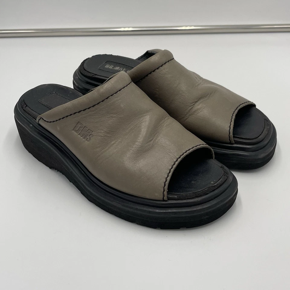 Sandalias Dr. Martens Hechas en Inglaterra Cuero Deslizables Talla 4 Mujer Plataforma Marrón Foto 1 de 4