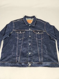 Chaqueta vaquera Levi's 557 Trucker abotonada talla 2XL regular azul oscuro para hombre - Imagen 1 de 11