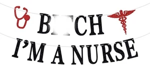 Banner Ich bin Krankenschwester - Glückwunsch Krankenschwester Absolvent/Nagelt/RN/BSN/NP - Krankenpflegeschule... - Bild 1 von 7